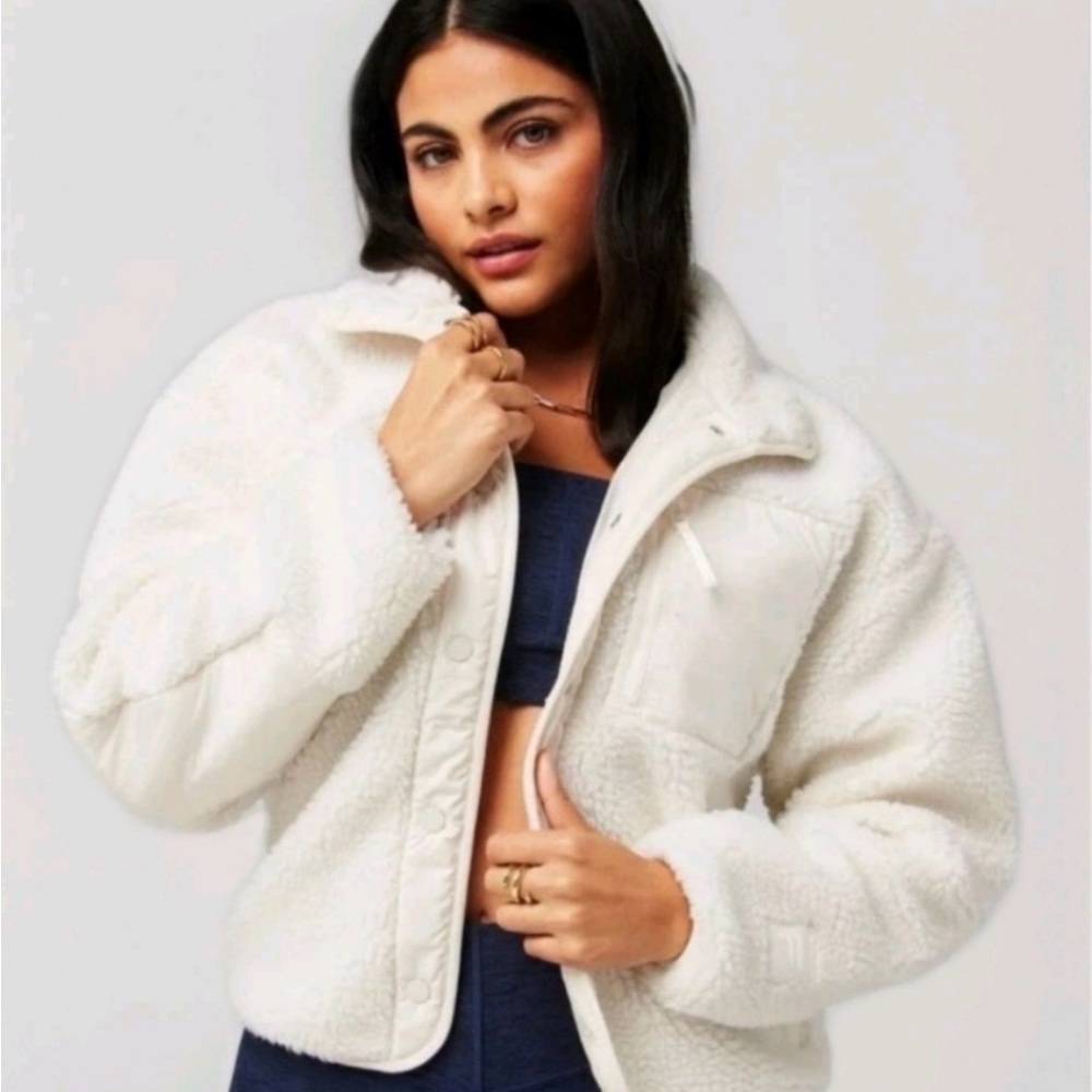 Fabletics White Sherpa Jacket